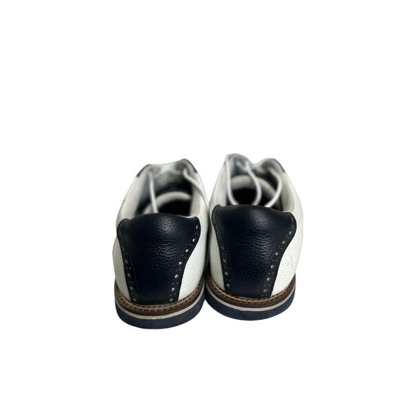G/FORE Men's Saddle Gallivanter Golf Shoes Size 13 White & Navy Preppy - Picture 2 of 8